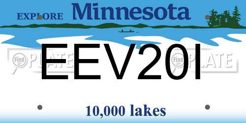 EEV20I Minnesota License Plate