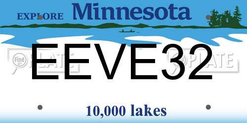 EEVE32 Minnesota License Plate