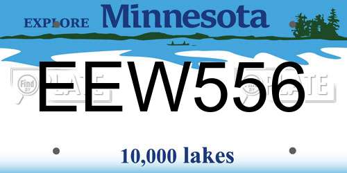 EEW556 Minnesota License Plate