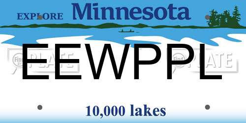 EEWPPL Minnesota License Plate