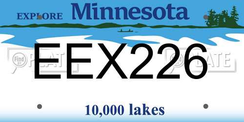 EEX226 Minnesota License Plate