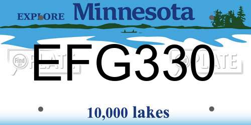EFG330 Minnesota License Plate