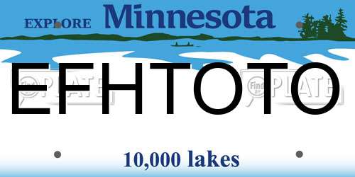 EFHTOTO Minnesota License Plate