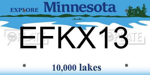 EFKX13 Minnesota License Plate