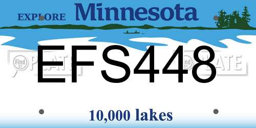 EFS448 Minnesota License Plate