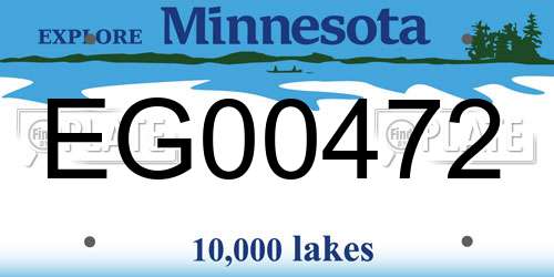EG00472 Minnesota License Plate