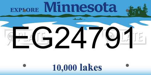 EG24791 Minnesota License Plate