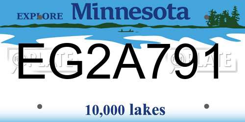 EG2A791 Minnesota License Plate