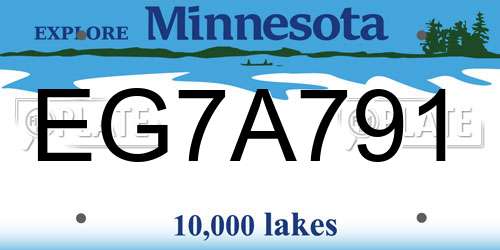 EG7A791 Minnesota License Plate