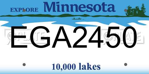 EGA2450 Minnesota License Plate