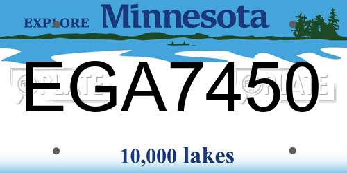 EGA7450 Minnesota License Plate