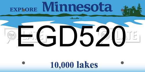EGD520 Minnesota License Plate