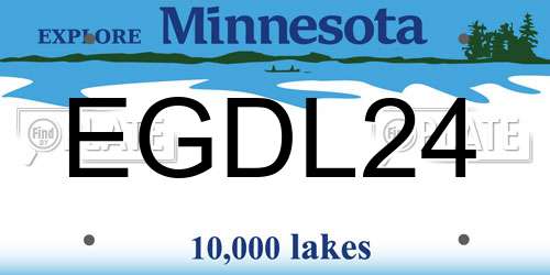EGDL24 Minnesota License Plate