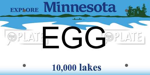 EGG Minnesota License Plate