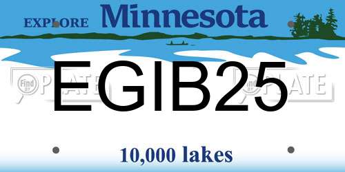 EGIB25 Minnesota License Plate