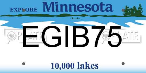 EGIB75 Minnesota License Plate
