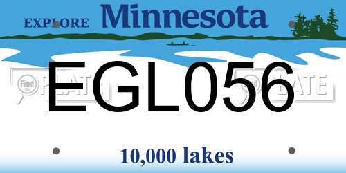EGL056 Minnesota License Plate