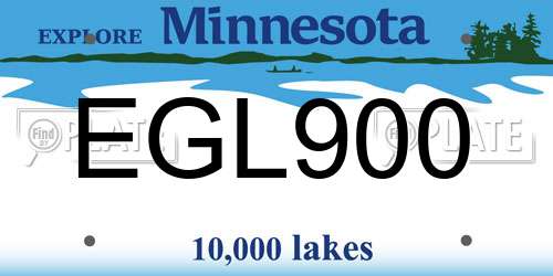 EGL900 Minnesota License Plate