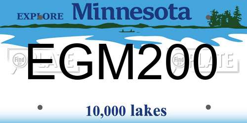 EGM200 Minnesota License Plate