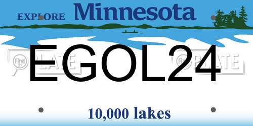 EGOL24 Minnesota License Plate
