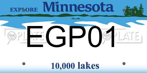 EGP01 Minnesota License Plate