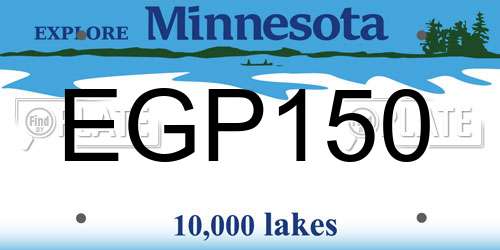 EGP150 Minnesota License Plate