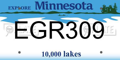 EGR309 Minnesota License Plate