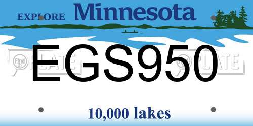 EGS950 Minnesota License Plate