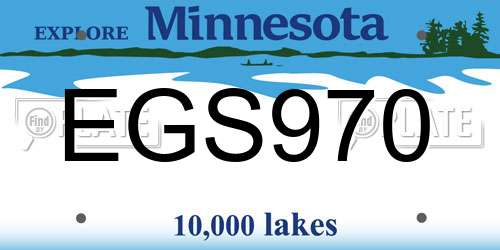 EGS970 Minnesota License Plate