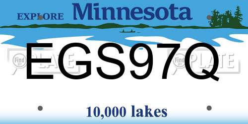 EGS97Q Minnesota License Plate
