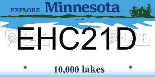 EHC21D Minnesota License Plate