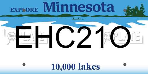 EHC21O Minnesota License Plate