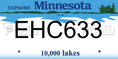 EHC633 Minnesota License Plate
