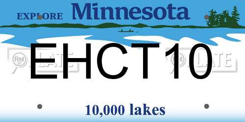 EHCT10 Minnesota License Plate