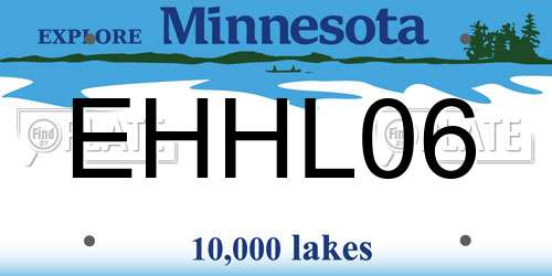EHHL06 Minnesota License Plate