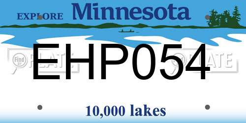 EHP054 Minnesota License Plate