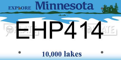 EHP414 Minnesota License Plate