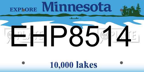EHP8514 Minnesota License Plate