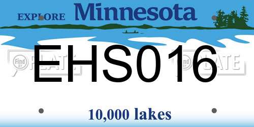 EHS016 Minnesota License Plate