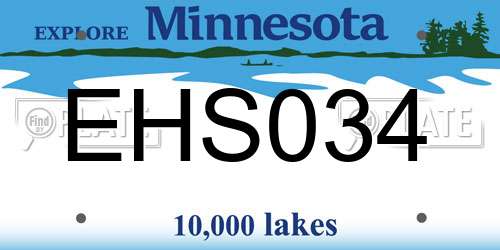 EHS034 Minnesota License Plate