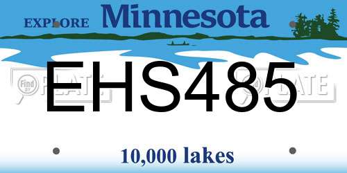 EHS485 Minnesota License Plate