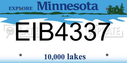 EIB4337 Minnesota License Plate