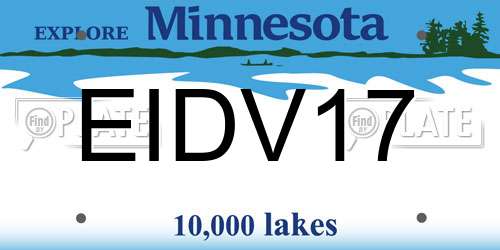 EIDV17 Minnesota License Plate