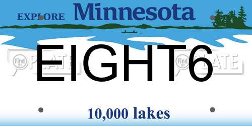 EIGHT6 Minnesota License Plate