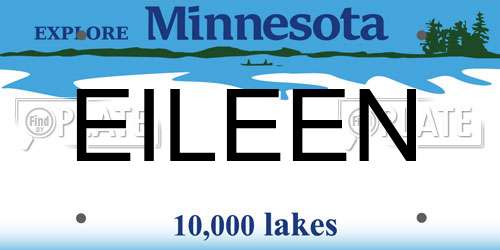 EILEEN Minnesota License Plate