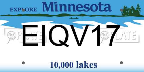 EIQV17 Minnesota License Plate