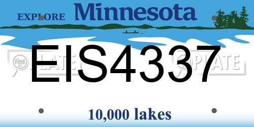 EIS4337 Minnesota License Plate