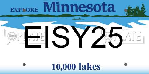 EISY25 Minnesota License Plate