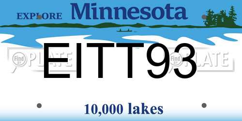 EITT93 Minnesota License Plate
