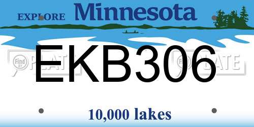 EKB306 Minnesota License Plate
